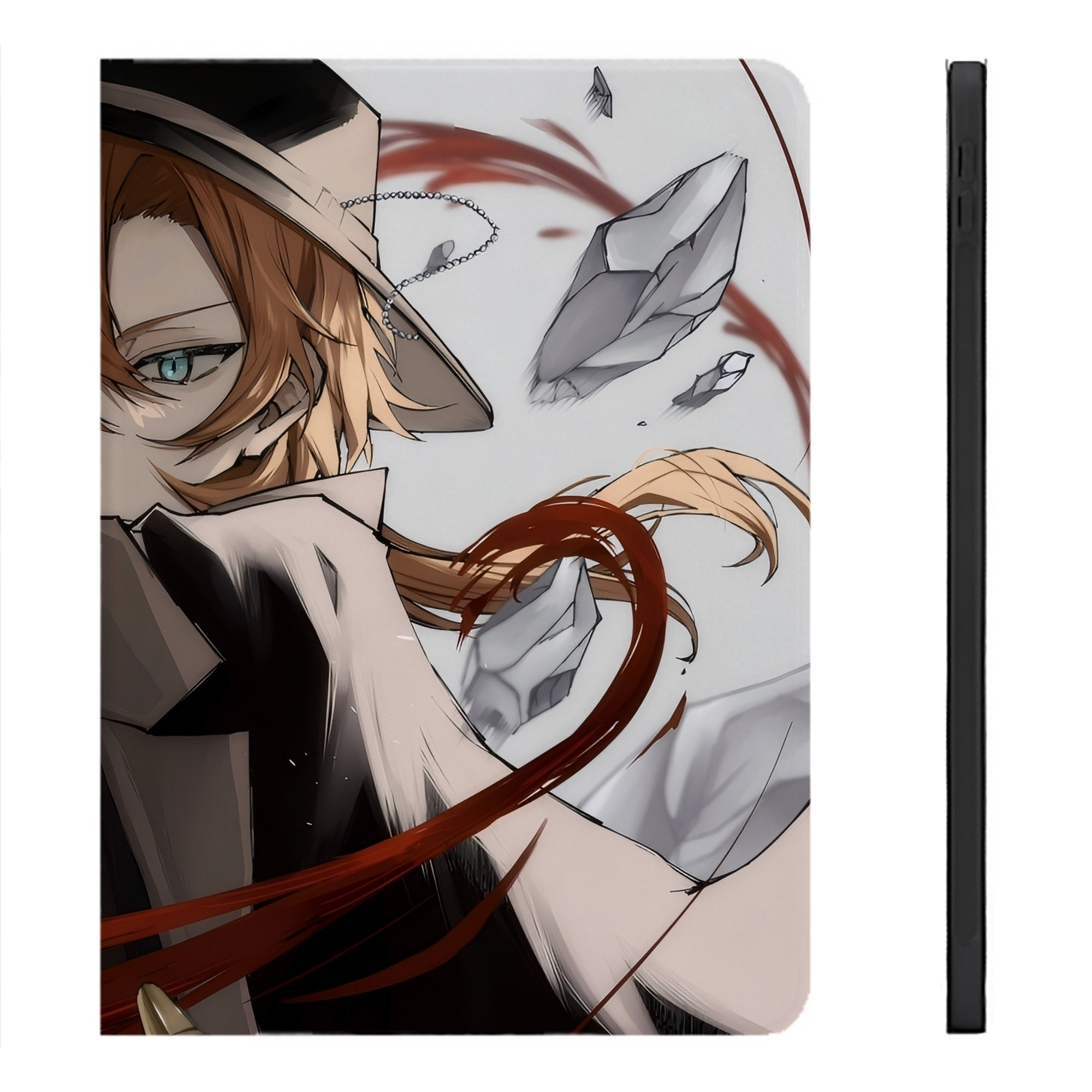 （画像用） 文豪ストレイドッグス Bungo Stray Dogs IPadケース ペンホルダー付き ブックスタイルデザイン